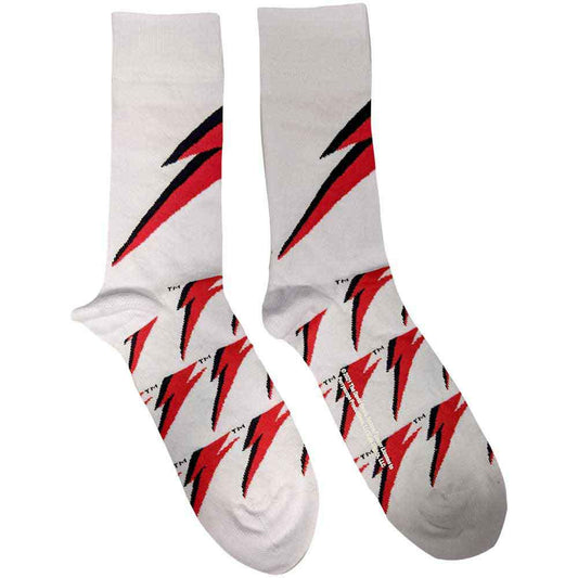 White - Front - David Bowie Unisex Adult Flash Ankle Socks