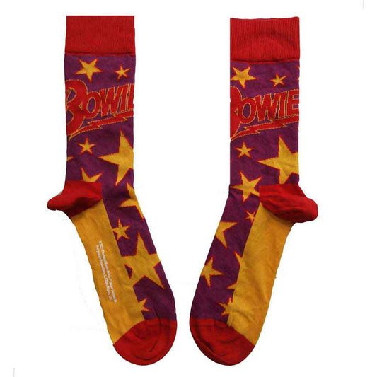 Purple - Front - David Bowie Unisex Adult Infill Stars Ankle Socks