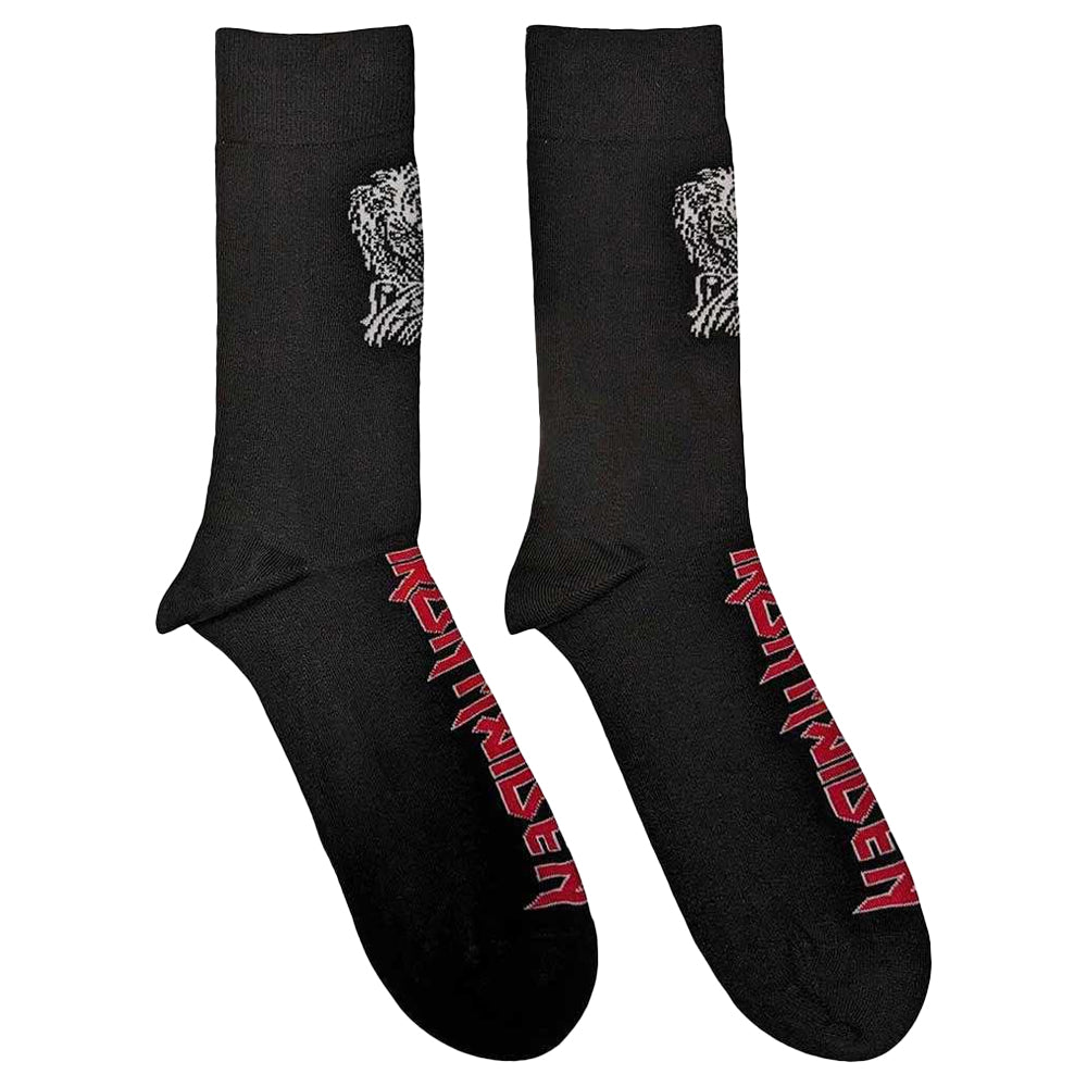 Black - Front - Iron Maiden Unisex Adult Killers Eddie Ankle Socks