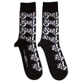 Black - Front - Ghost Unisex Adult Repeat Logo Ankle Socks
