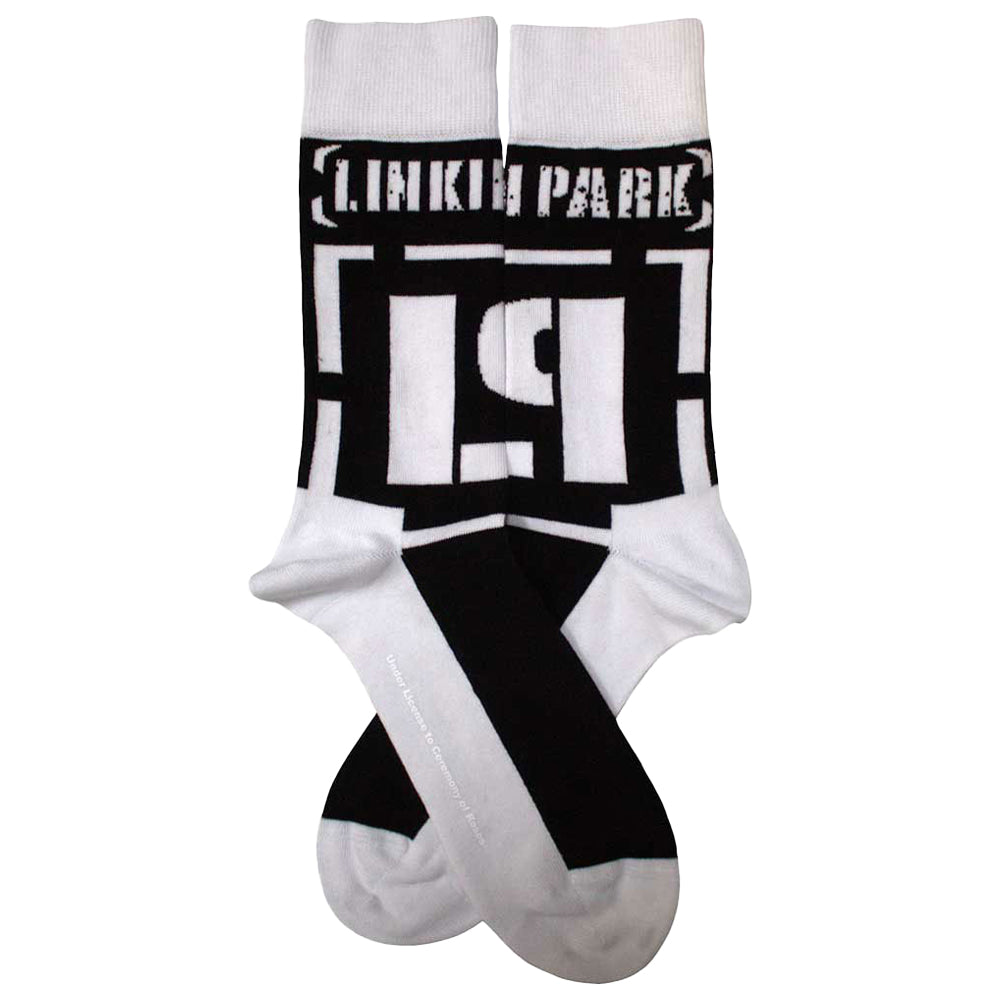 Black - Back - Linkin Park Unisex Adult Bracket Logo Ankle Socks