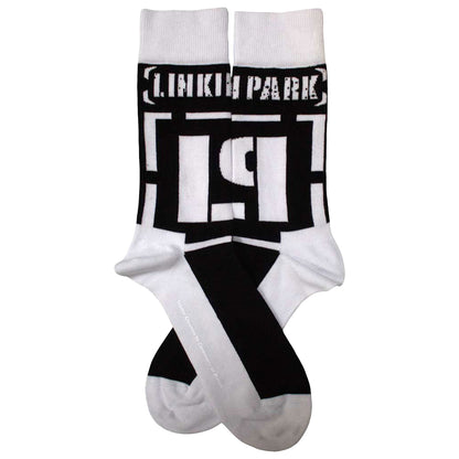 Black - Back - Linkin Park Unisex Adult Bracket Logo Ankle Socks