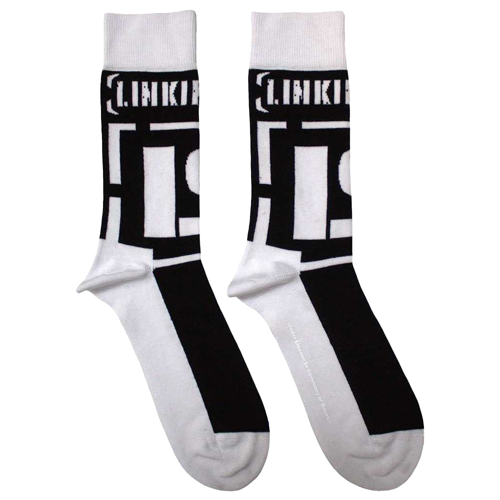 Black - Front - Linkin Park Unisex Adult Bracket Logo Ankle Socks