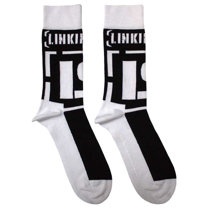 Black - Front - Linkin Park Unisex Adult Bracket Logo Ankle Socks