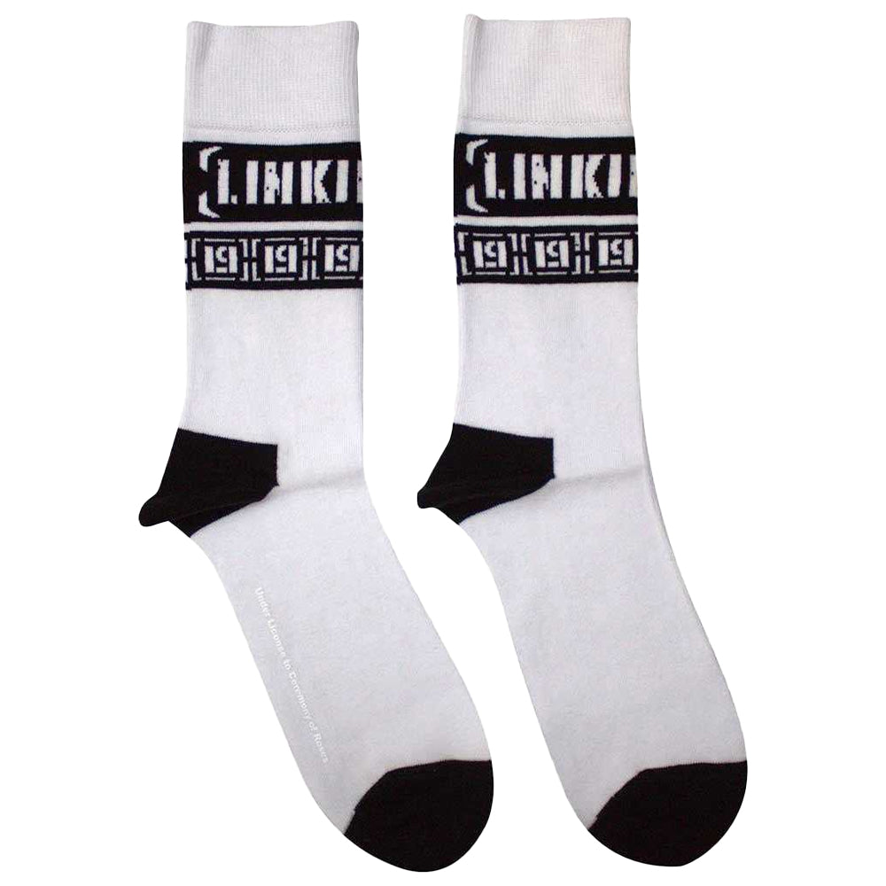 White - Front - Linkin Park Unisex Adult LP Repeat Print Ankle Socks