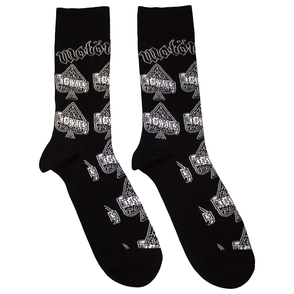 Black - Front - Motorhead Unisex Adult Ace Of Spades Repeat Print Ankle Socks