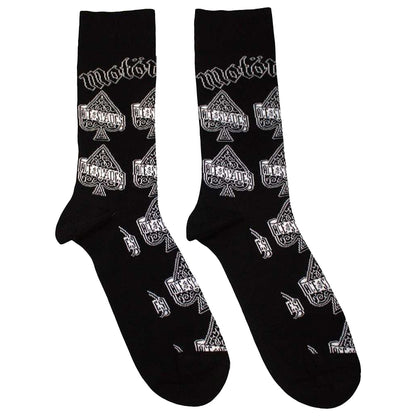 Black - Front - Motorhead Unisex Adult Ace Of Spades Repeat Print Ankle Socks