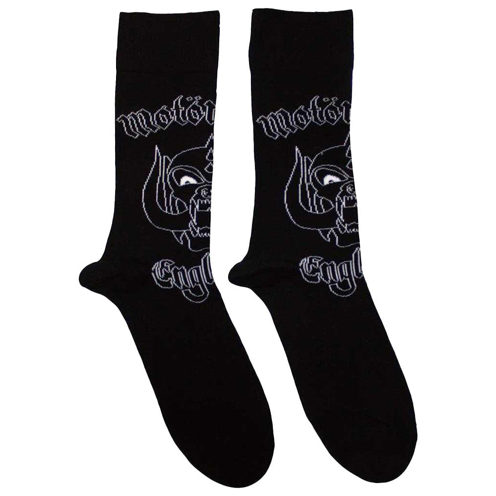 Black - Front - Motorhead Unisex Adult England Ankle Socks