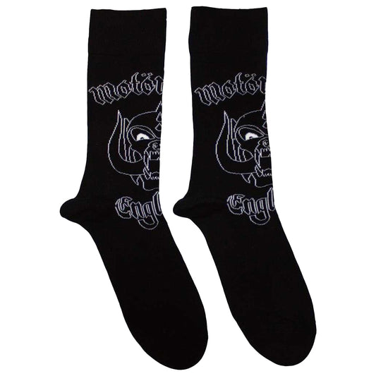 Black - Front - Motorhead Unisex Adult England Ankle Socks