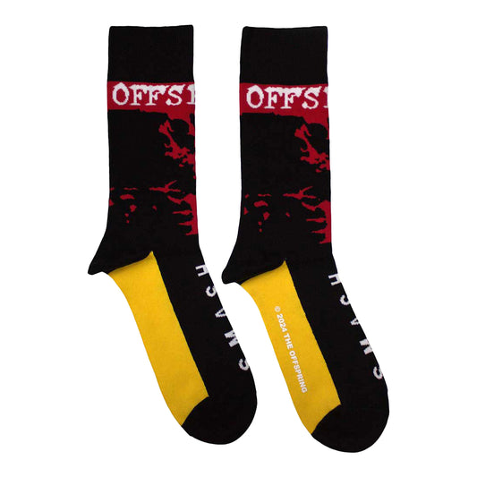 Black - Front - The Offspring Unisex Adult Smashed Ankle Socks