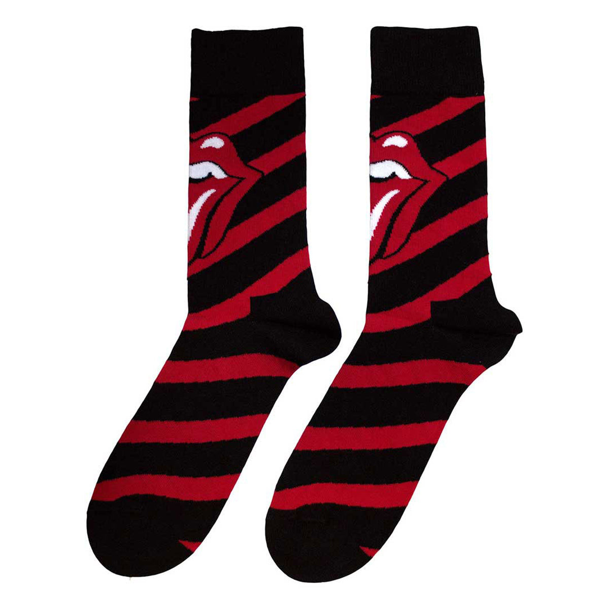 Black - Back - The Rolling Stones Unisex Adult Striped Ankle Socks