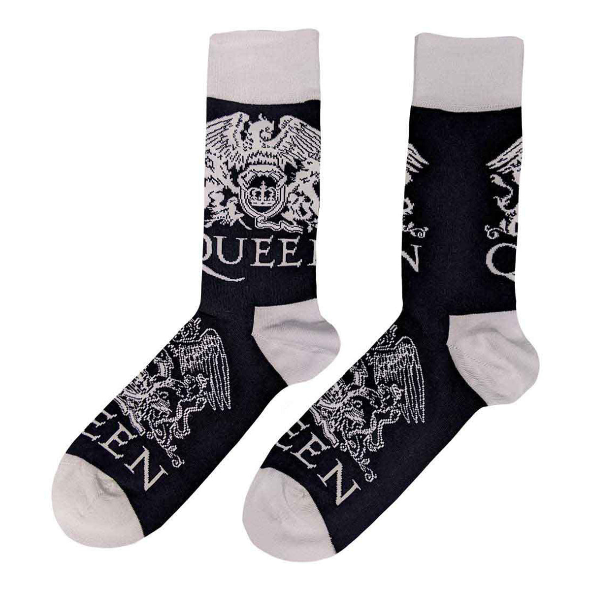 Navy Blue-White - Back - Queen Unisex Adult Crest Ankle Socks