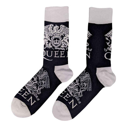 Navy Blue-White - Back - Queen Unisex Adult Crest Ankle Socks