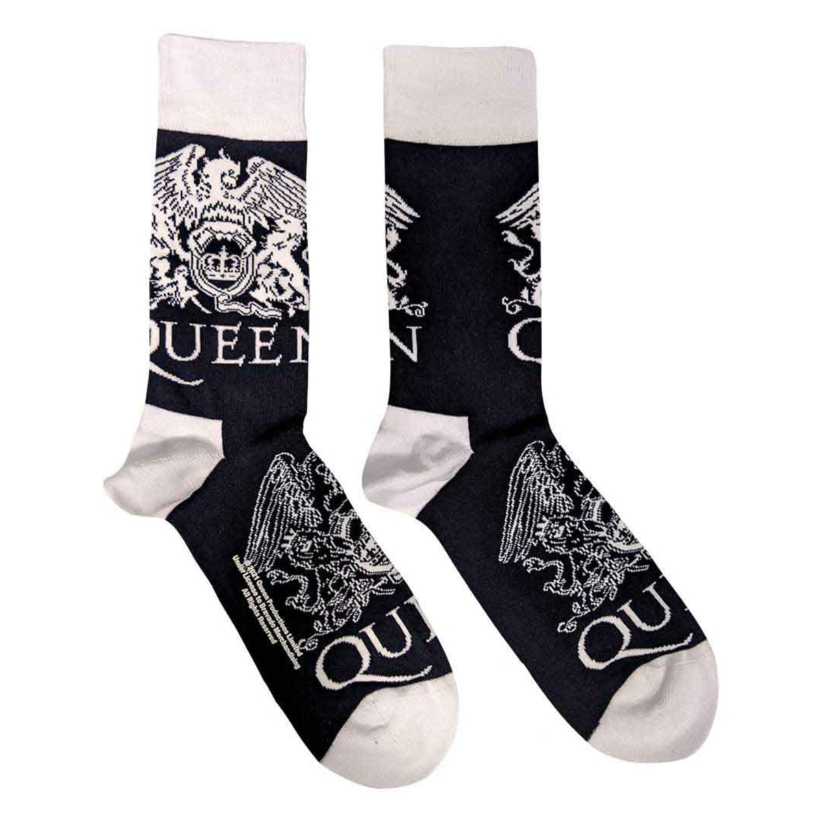Navy Blue-White - Front - Queen Unisex Adult Crest Ankle Socks