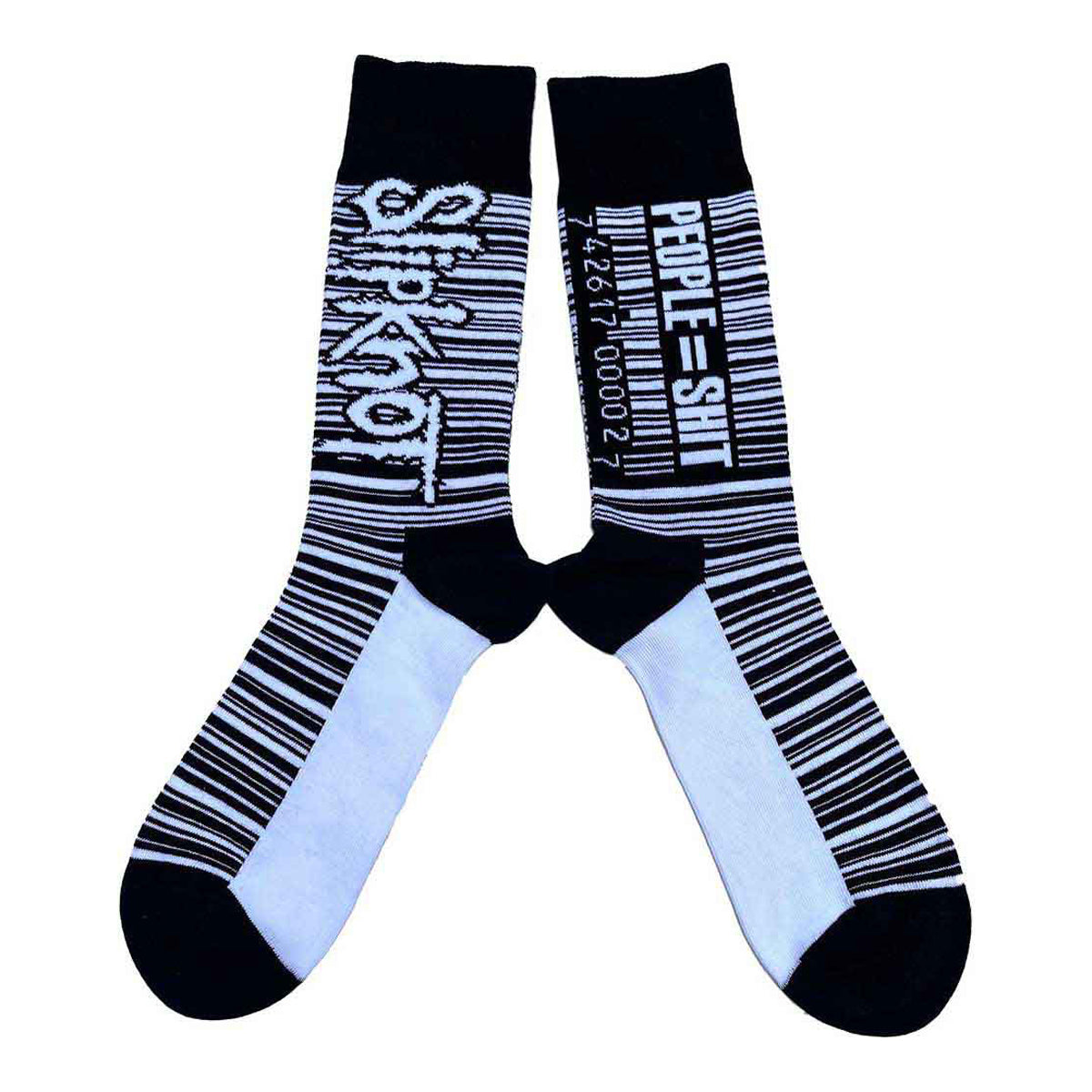 Black - Front - Slipknot Unisex Adult Barcode Ankle Socks