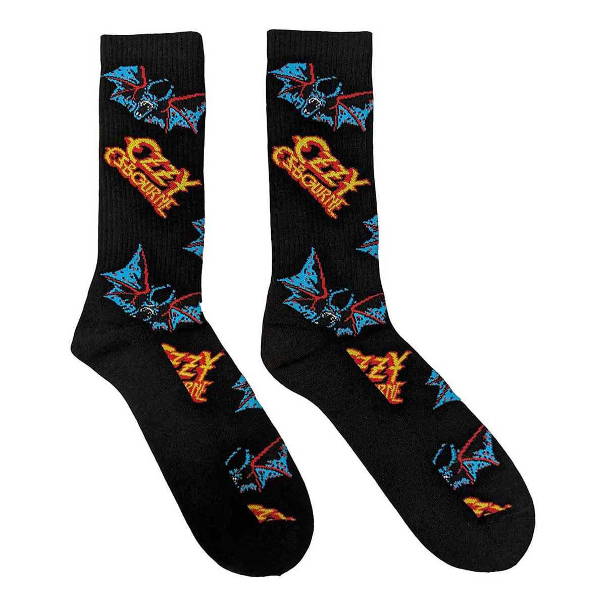 Black - Front - Ozzy Osbourne Unisex Adult Logos & Bats Ankle Socks