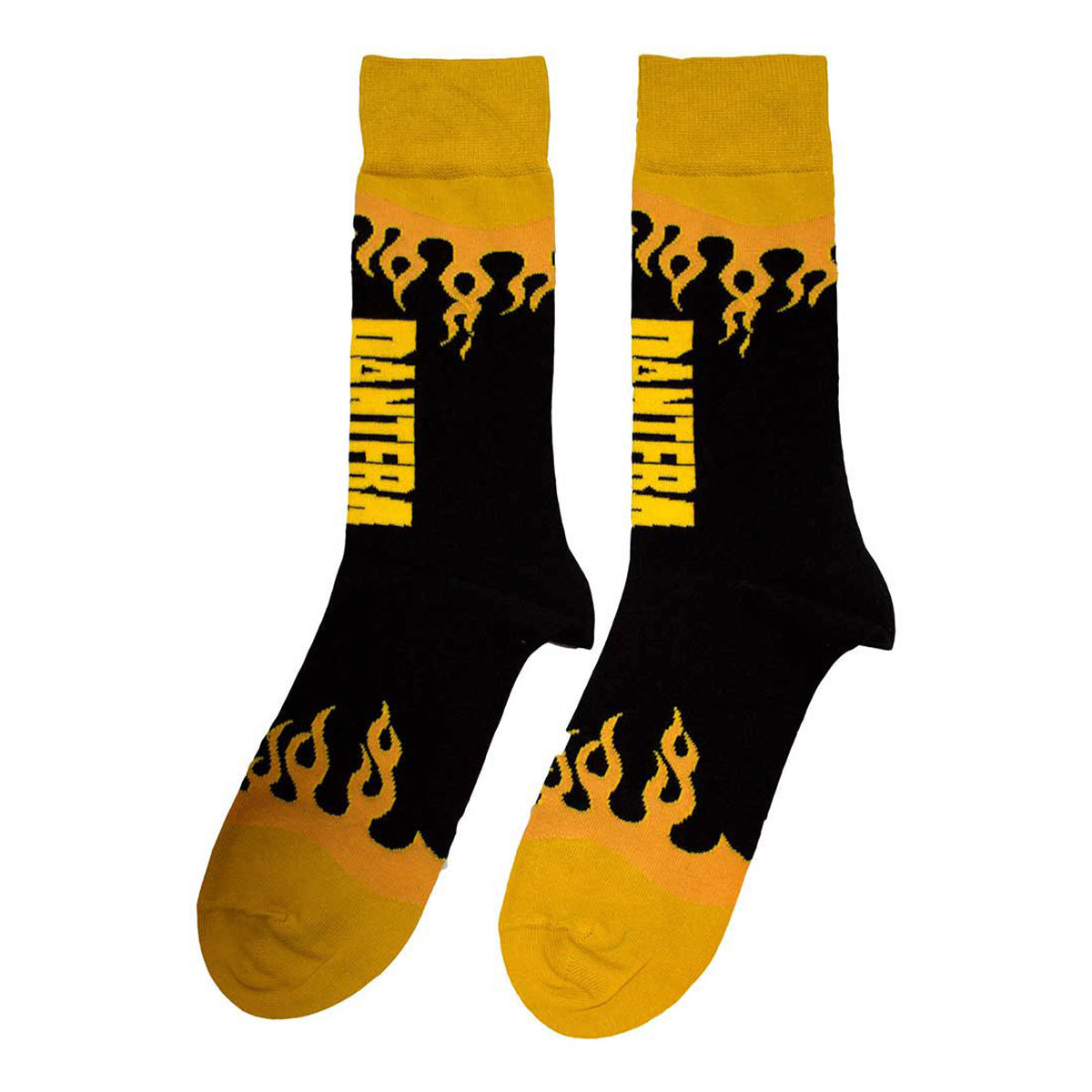 Black - Back - Pantera Unisex Adult Flames Ankle Socks