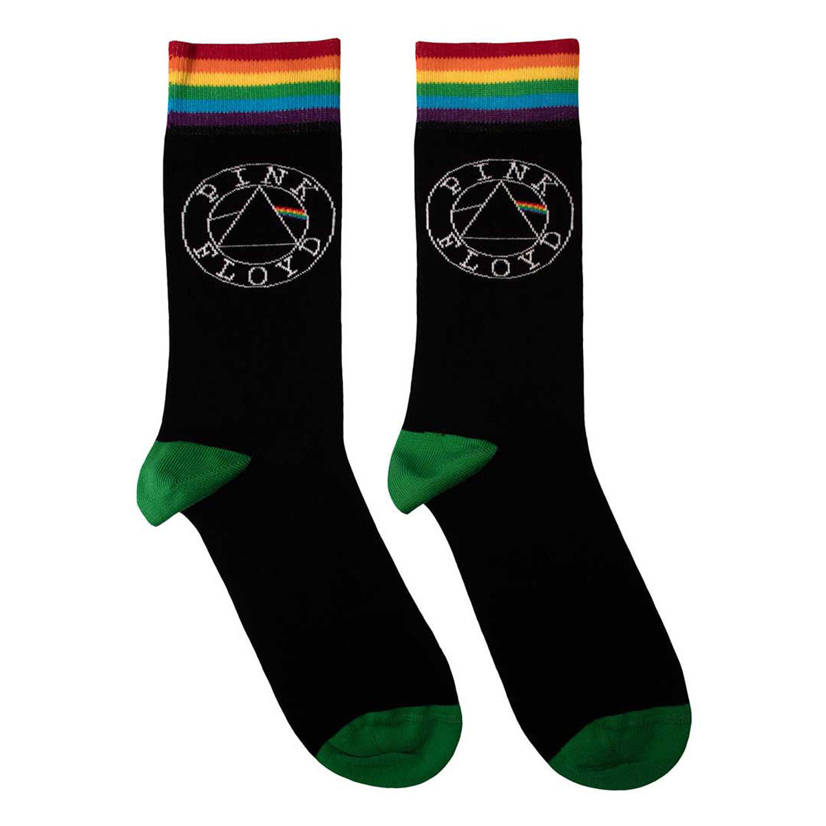 Black - Front - Pink Floyd Unisex Adult Circle Logo Ankle Socks
