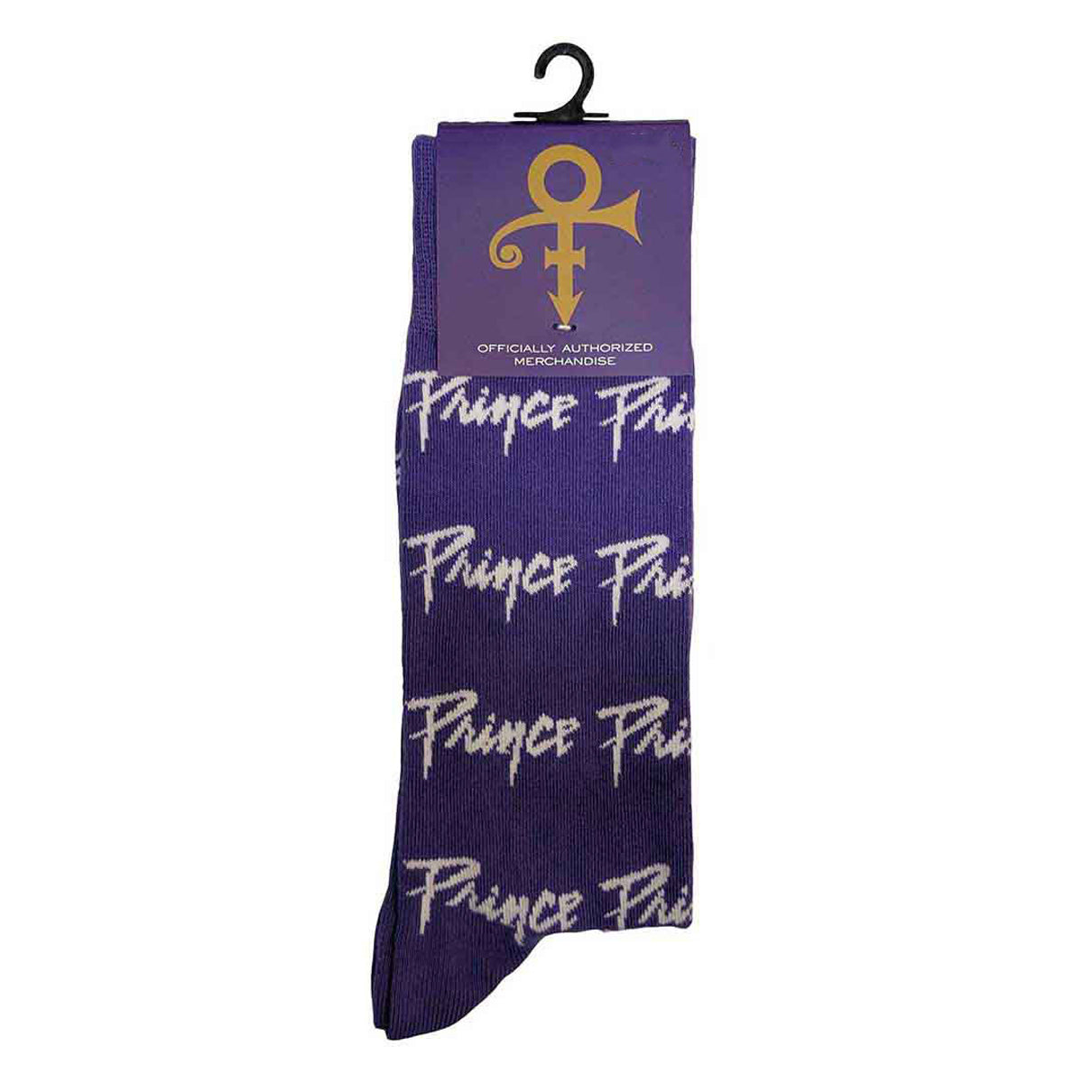 Purple - Back - Prince Unisex Adult Repeat Logo Ankle Socks