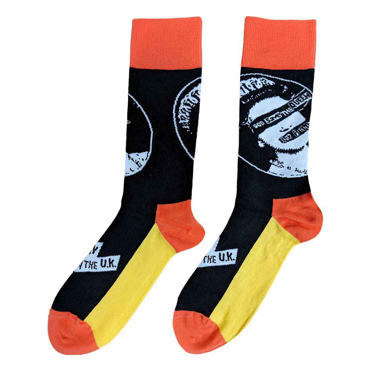 Black - Back - Sex Pistols Unisex Adult God Save The Queen Ankle Socks