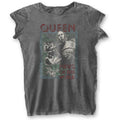 Charcoal Grey - Front - Queen Womens-Ladies News Of The World Burnout T-Shirt