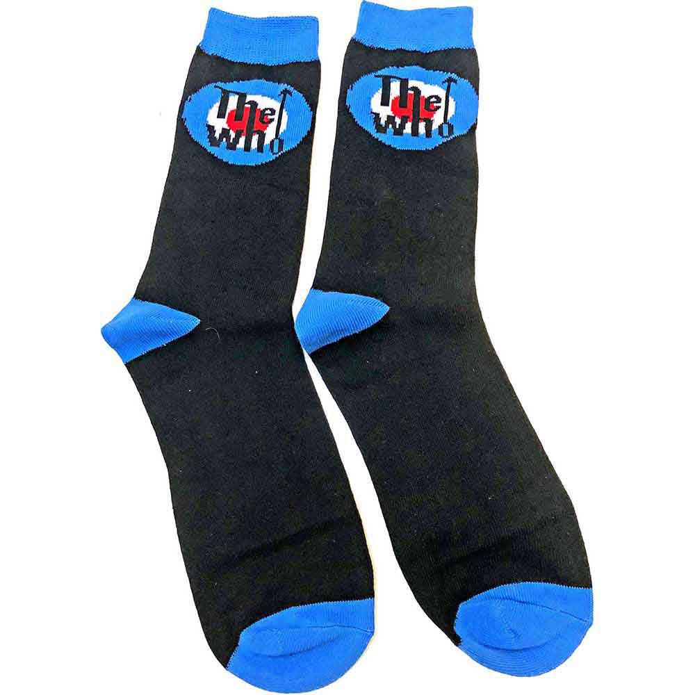 Black - Front - The Who Unisex Adult Target Logo Ankle Socks