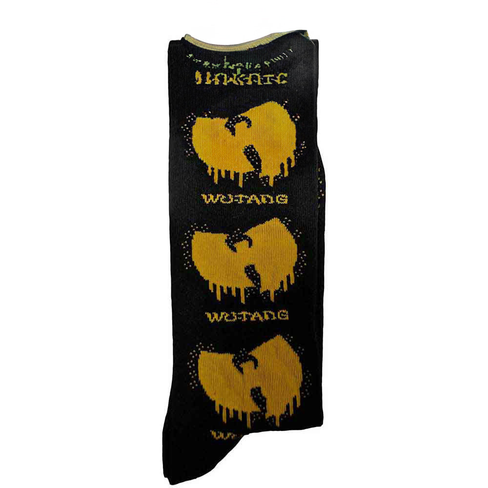 Black - Back - Wu-Tang Clan Unisex Adult Dripping Logo Ankle Socks