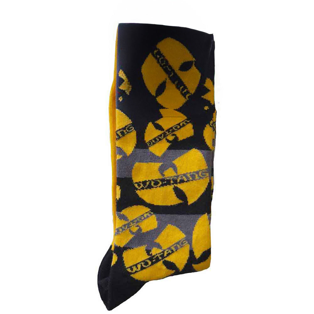Yellow-Black - Back - Wu-Tang Clan Unisex Adult Logo Ankle Socks