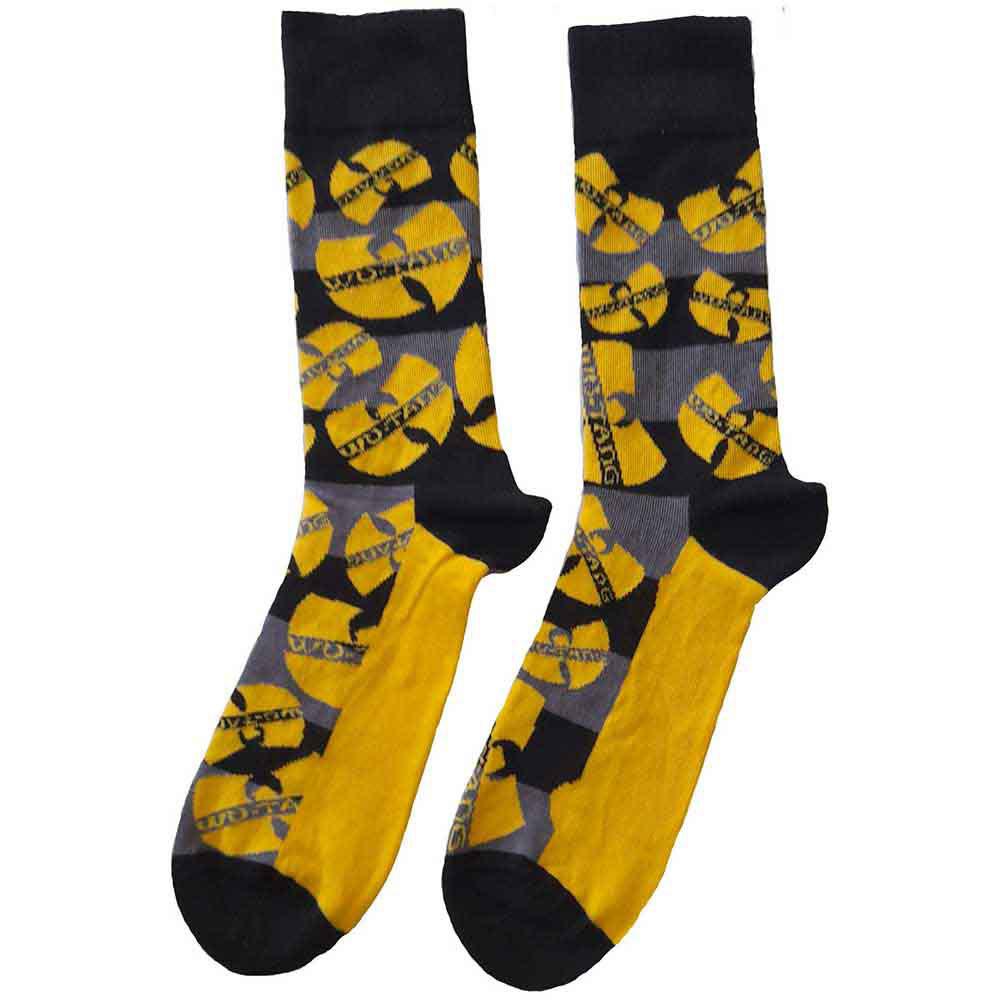 Yellow-Black - Front - Wu-Tang Clan Unisex Adult Logo Ankle Socks