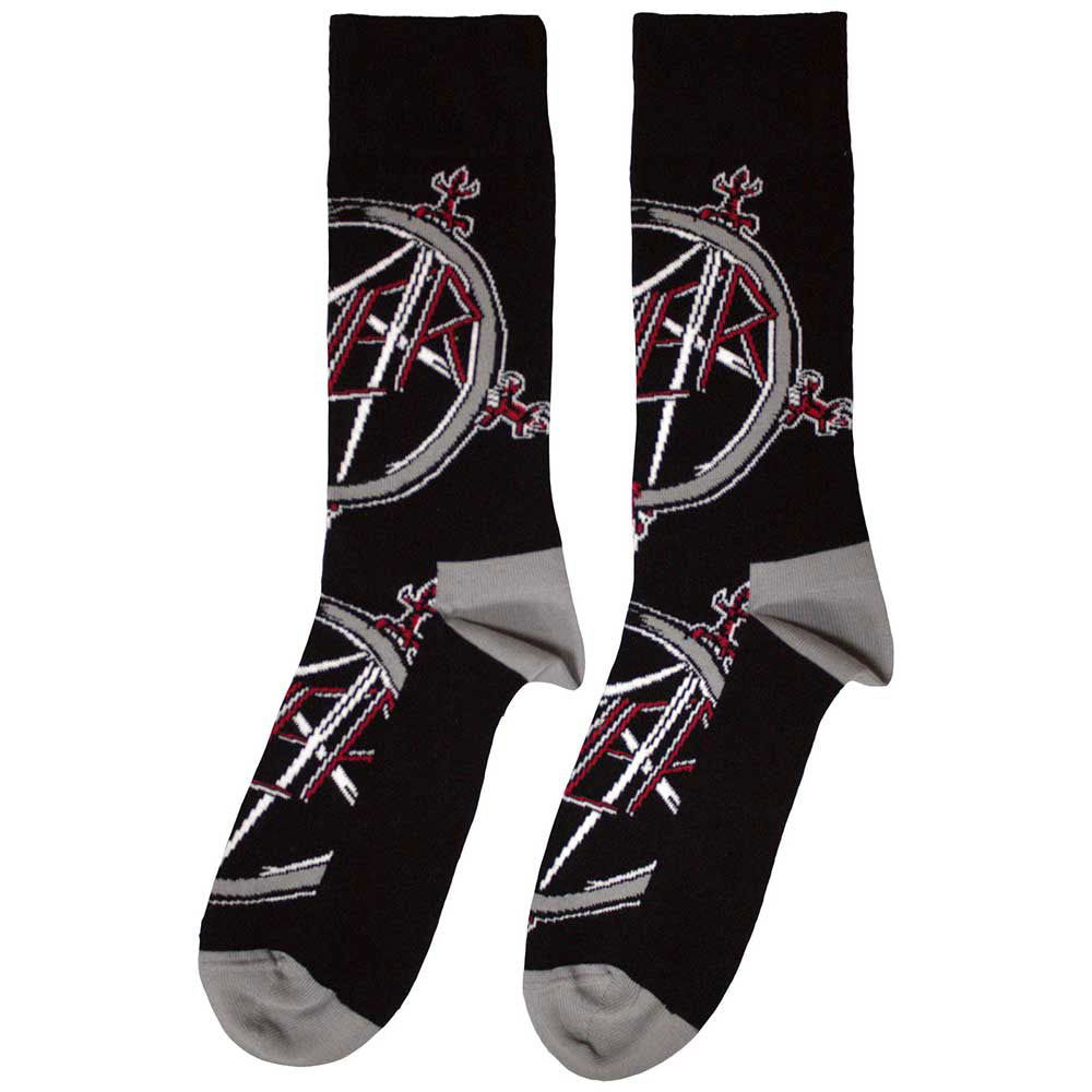 Black - Back - Slayer Unisex Adult Pentagram Ankle Socks