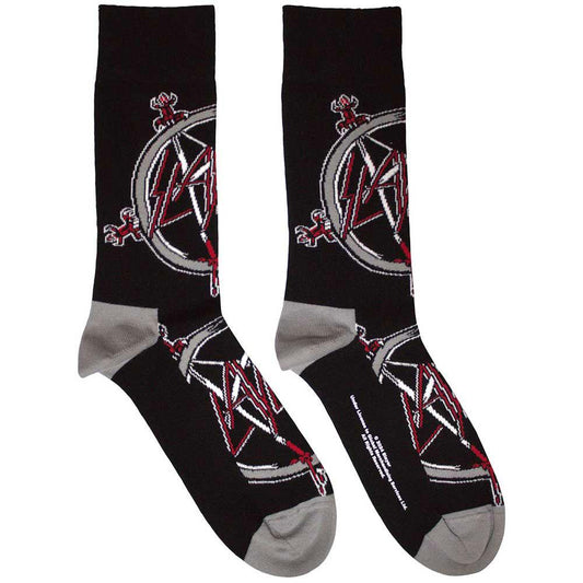 Black - Front - Slayer Unisex Adult Pentagram Ankle Socks