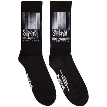Black - Front - Slipknot Unisex Adult Tribal S Barcode Terrycloth Ankle Socks