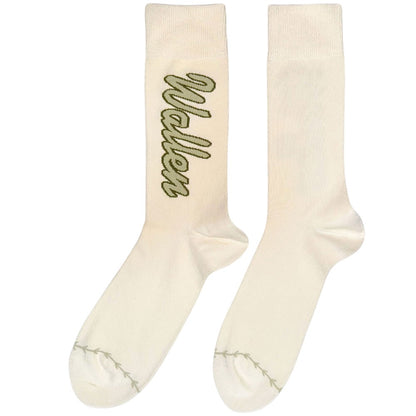 Natural-Grey - Back - Morgan Wallen Unisex Adult Ankle Socks