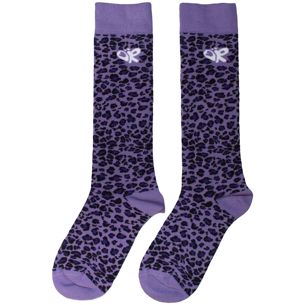 Purple - Back - Olivia Rodrigo Unisex Adult Leopard Print Ankle Socks