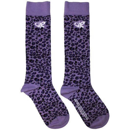 Purple - Front - Olivia Rodrigo Unisex Adult Leopard Print Ankle Socks