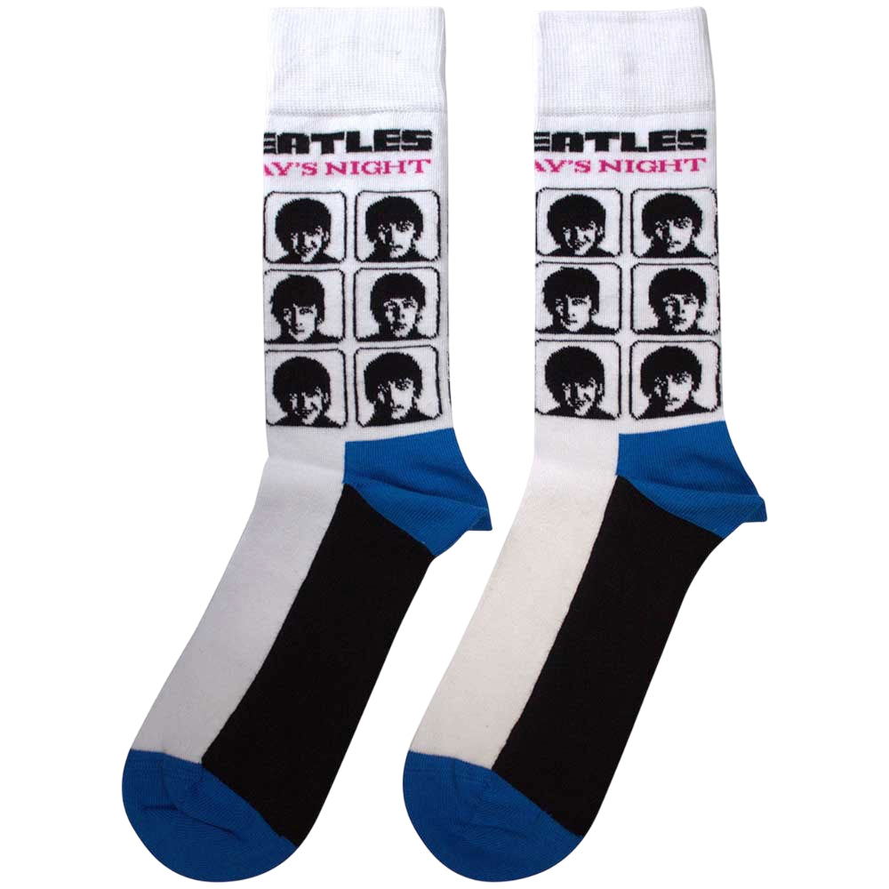 White - Back - The Beatles Unisex Adult A Hard Day´s Night Album Ankle Socks