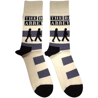 Natural - Front - The Beatles Unisex Adult Abbey Road Crossing Ankle Socks