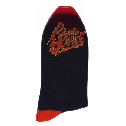 Black - Side - David Bowie Unisex Adult Flash Logo Ankle Socks