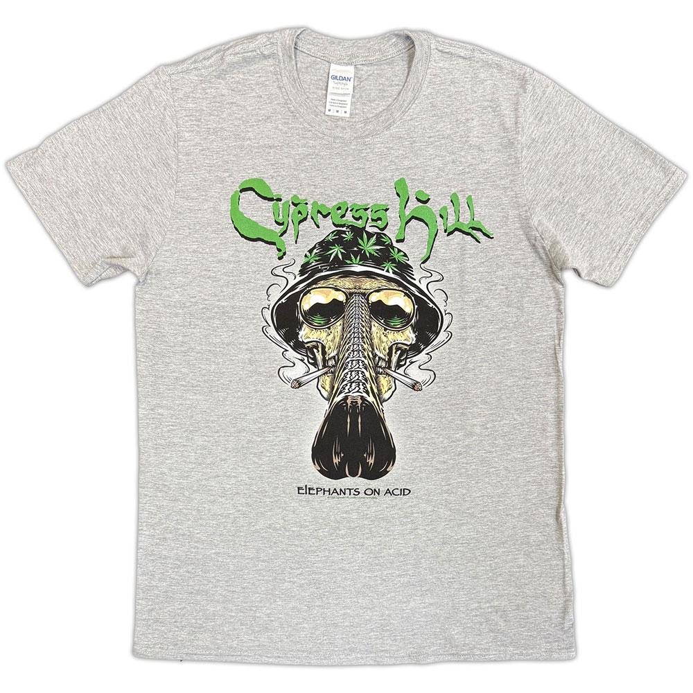 Grey - Front - Cypress Hill Unisex Adult Skull Bucket T-Shirt