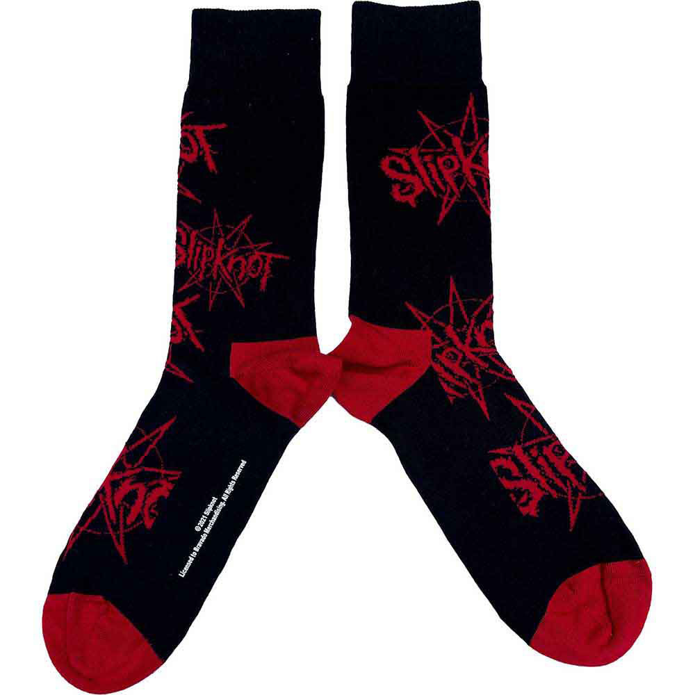 Black - Back - Slipknot Unisex Adult Nomogram Logo Ankle Socks