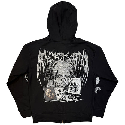 Black - Back - Bring Me The Horizon Unisex Adult Nailed Symbol Back Print Full Zip Hoodie