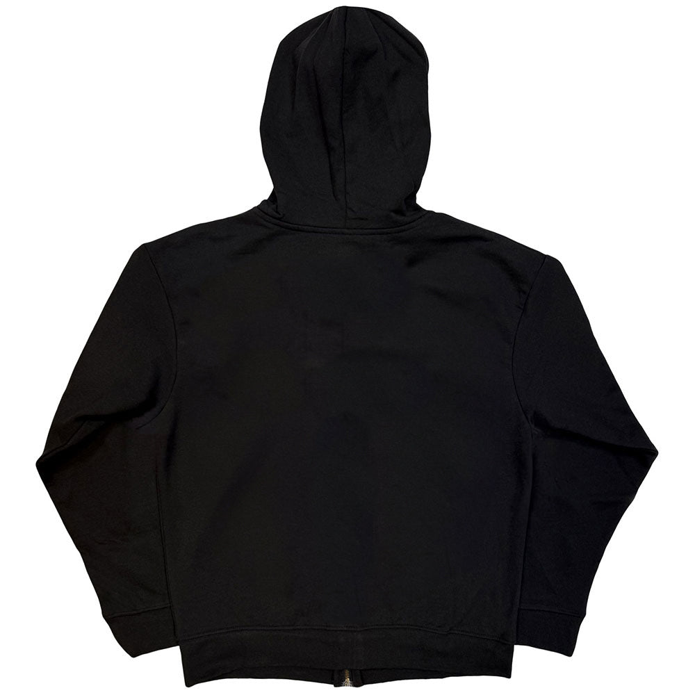 Charcoal Grey - Back - Queen Unisex Adult Crest Outline Logo Hoodie