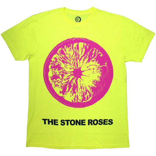 Yellow - Front - The Stone Roses Unisex Adult Lemon T-Shirt