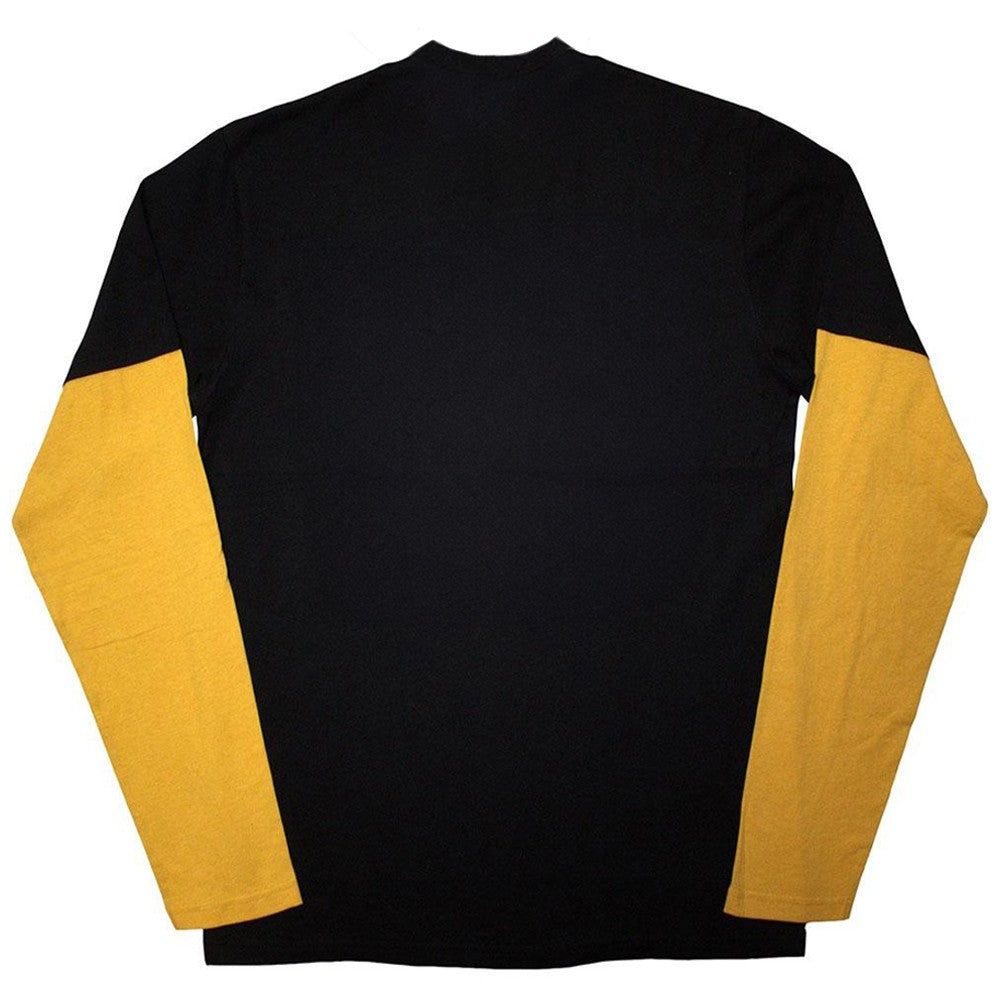 Black-Yellow - Back - Creedence Clearwater Revival Unisex Adult River Layered Long-Sleeved T-Shirt