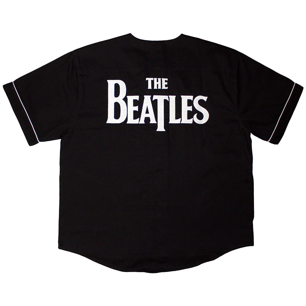 Black - Back - The Beatles Unisex Adult Logo Back Print Shirt