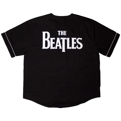 Black - Back - The Beatles Unisex Adult Logo Back Print Shirt