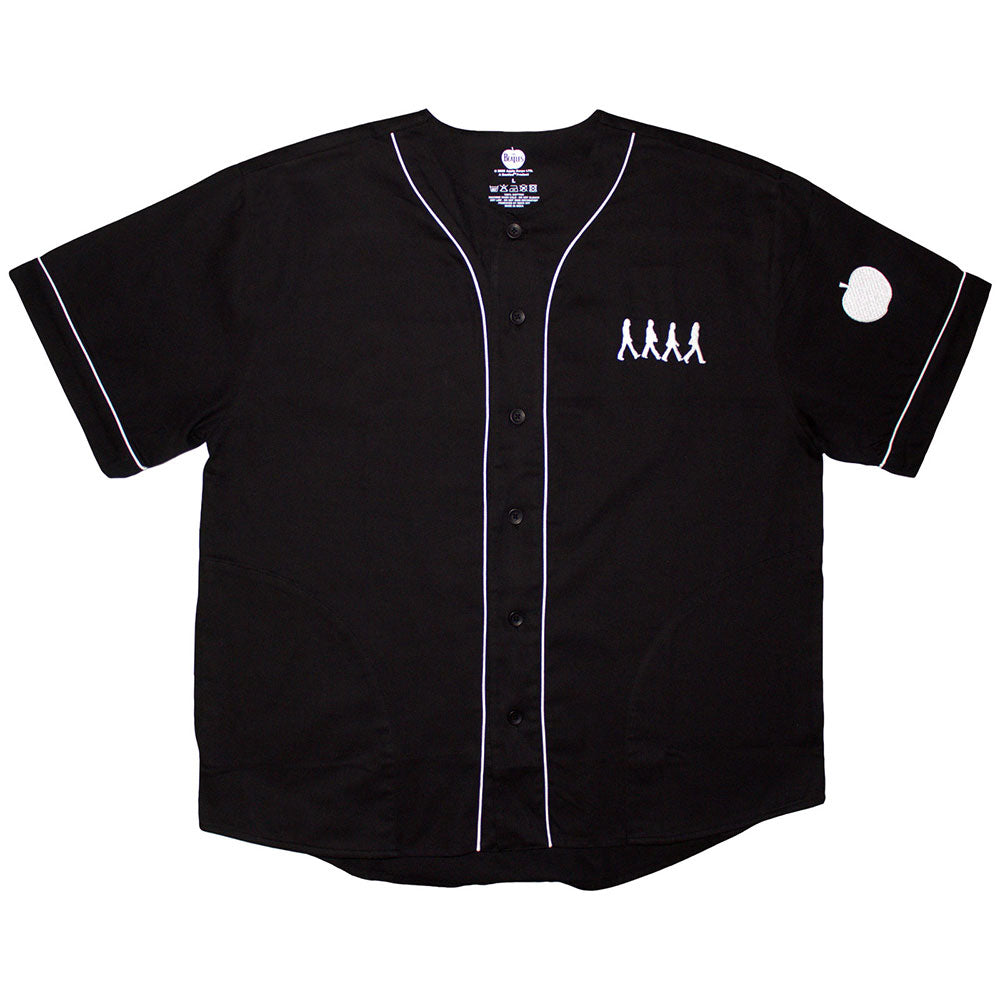 Black - Front - The Beatles Unisex Adult Logo Back Print Shirt
