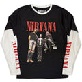 Black-White - Front - Nirvana Unisex Adult In Utero Band Photo Layered Long-Sleeved T-Shirt