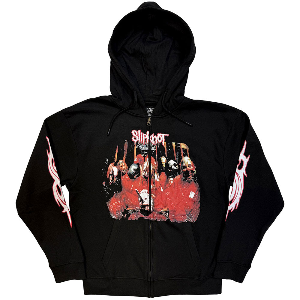 Black - Front - Slipknot Unisex Adult Spit It Out Back Print Hoodie