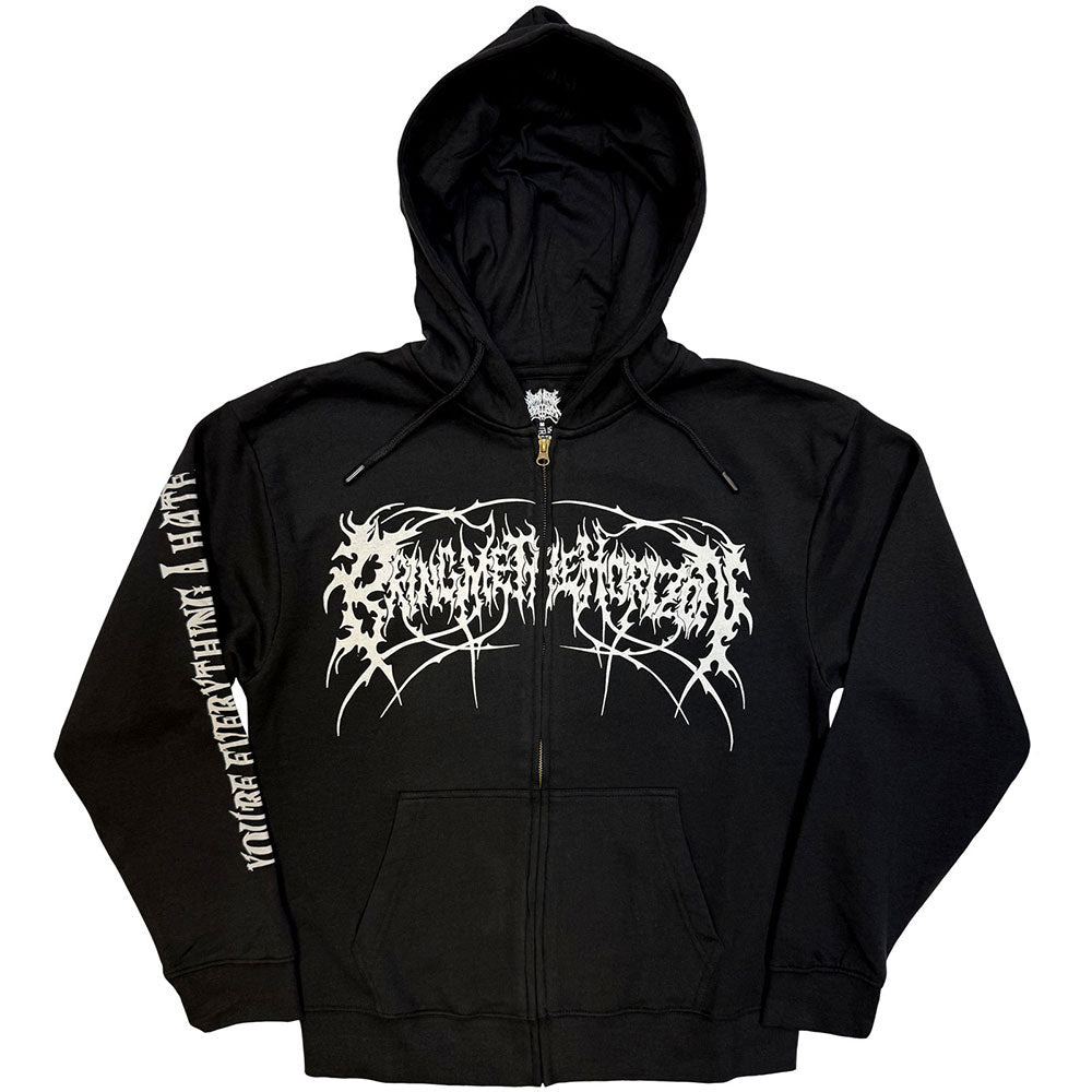 Black - Front - Bring Me The Horizon Unisex Adult Genxsis Metal Logo Back Print Hoodie